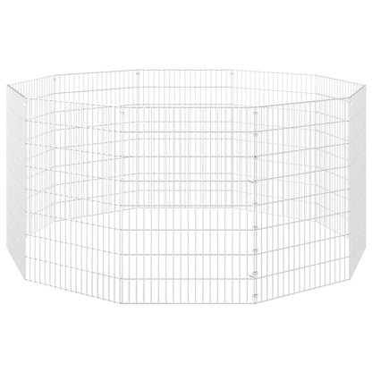 Free Range Animal Enclosure 10-Panel 21.3"x31.5" Galvanized Iron