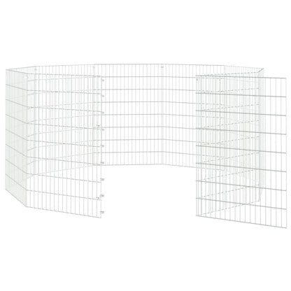 Free Range Animal Enclosure 10-Panel 21.3"x31.5" Galvanized Iron