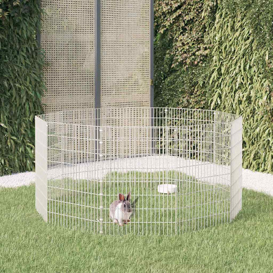 Free Range Animal Enclosure 10-Panel 54x80 cm Galvanised Iron