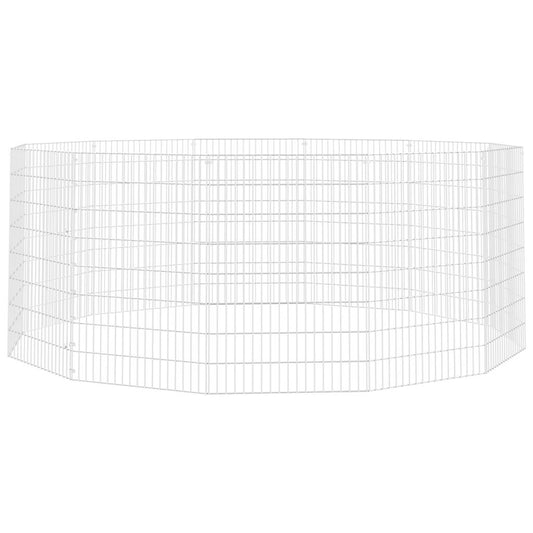 Free Range Animal Enclosure 12-Panel 21.3"x31.5" Galvanized Iron
