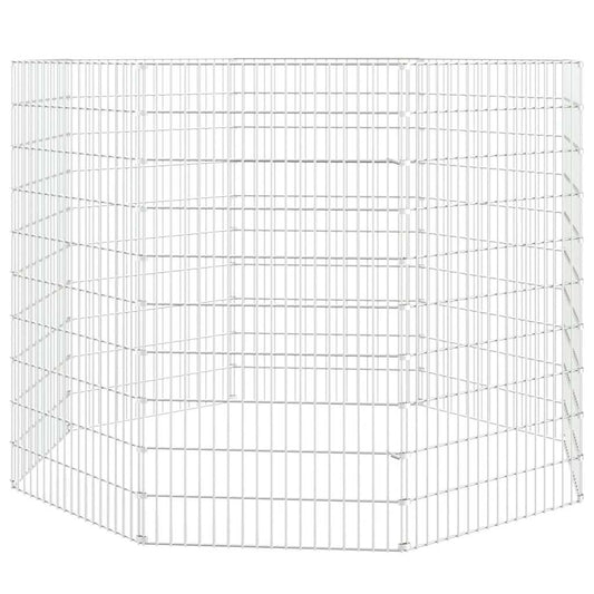Free Range Animal Enclosure 8-Panel 54x100 cm Galvanised Iron