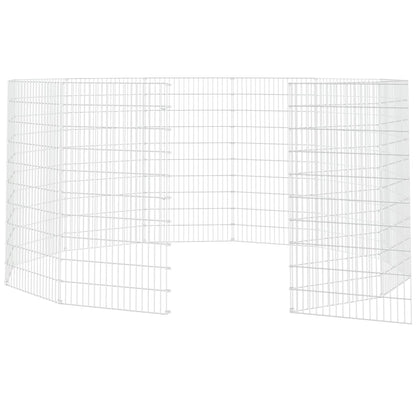 Free Range Animal Enclosure 12-Panel 54x100 cm Galvanised Iron
