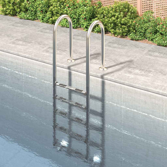 Pool Ladder | Silver | 304 Stainless Steel | Overall Length: 211cm