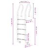 Pool Ladder 54x38x211 cm 304 Stainless Steel