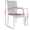3 Piece Patio Dining Set Poly Rattan Brown