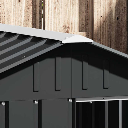vidaXL Dog House Anthracite Galvanized Steel Large Durable Dog House