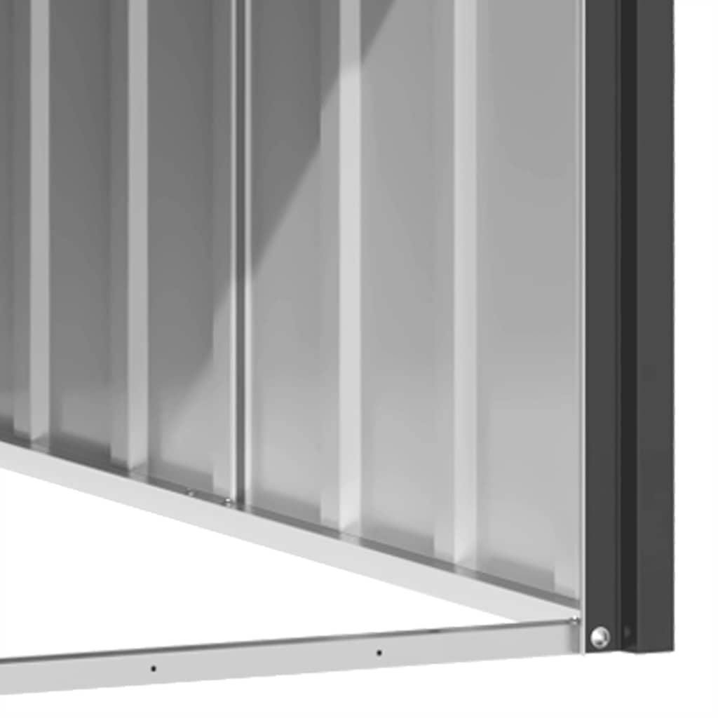 vidaXL Dog House Anthracite Galvanized Steel Large Durable Dog House