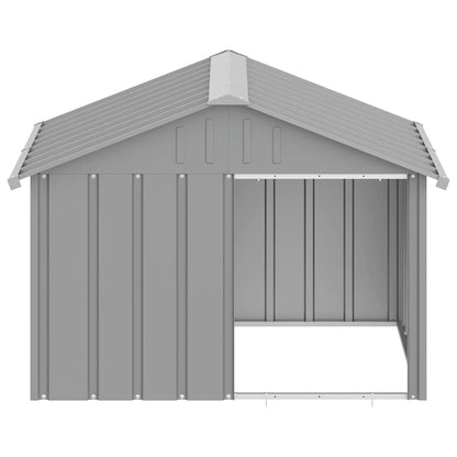 Dog House Grey 116.5x103x81.5 cm Galvanised Steel