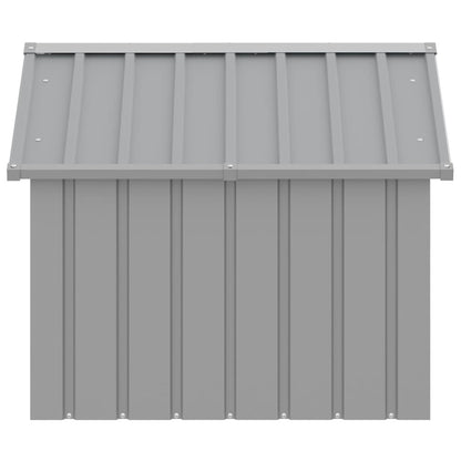 Dog House Grey 116.5x103x81.5 cm Galvanised Steel