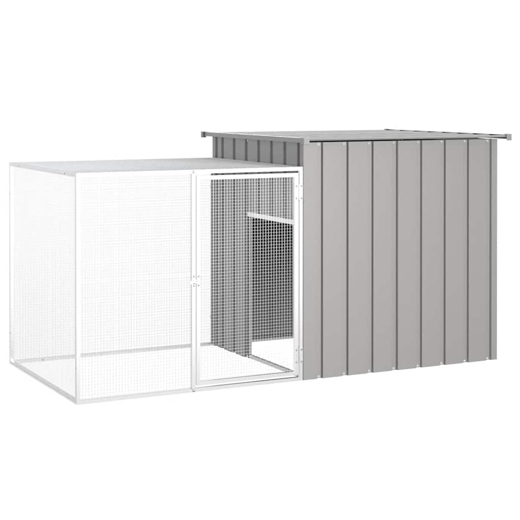 Chicken Cage Grey Galvanized steel 78.7 x 35.8 x 39.4 in