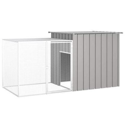 Chicken Cage Grey Galvanized steel 78.7 x 35.8 x 39.4 in