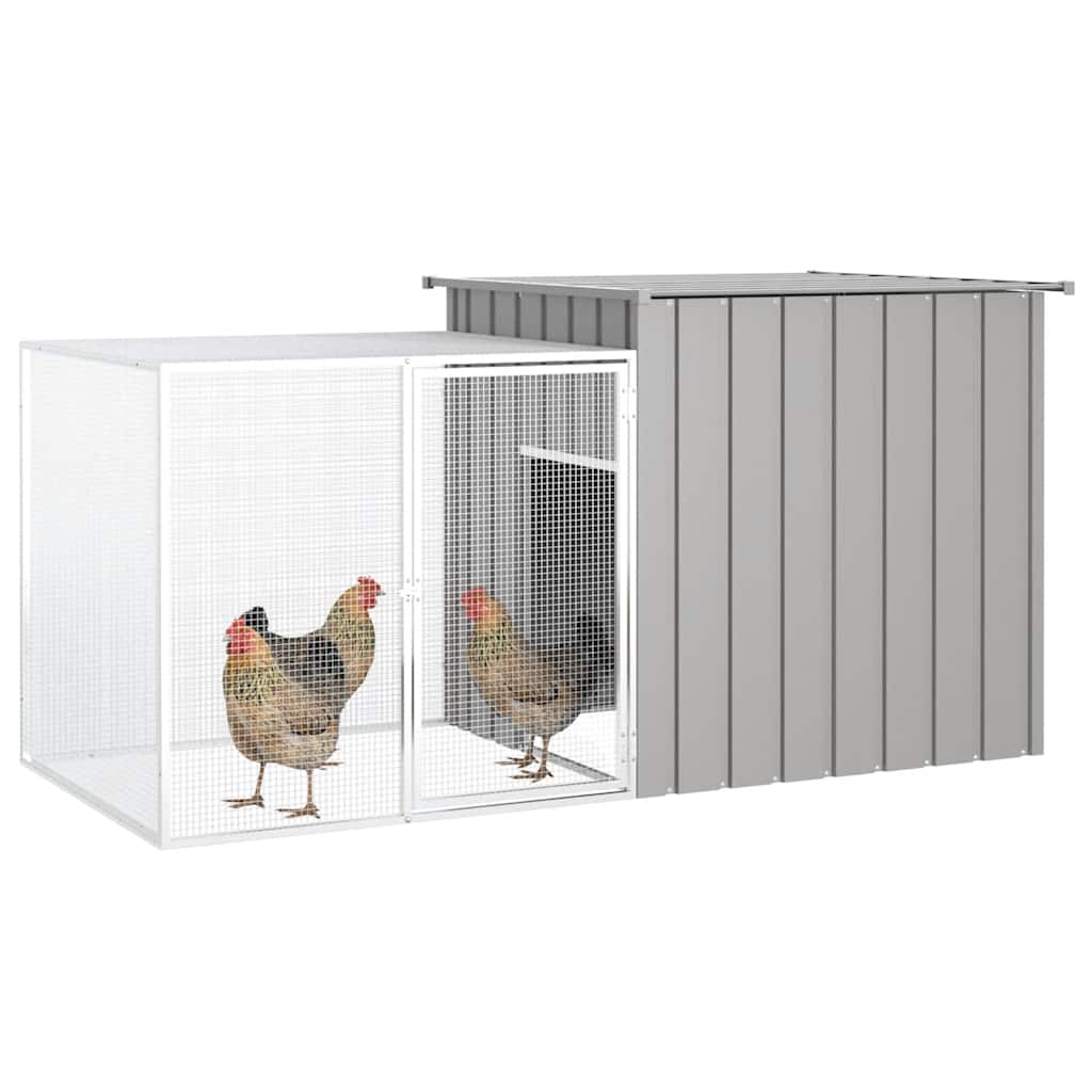 Chicken Cage Grey Galvanized steel 78.7 x 35.8 x 39.4 in