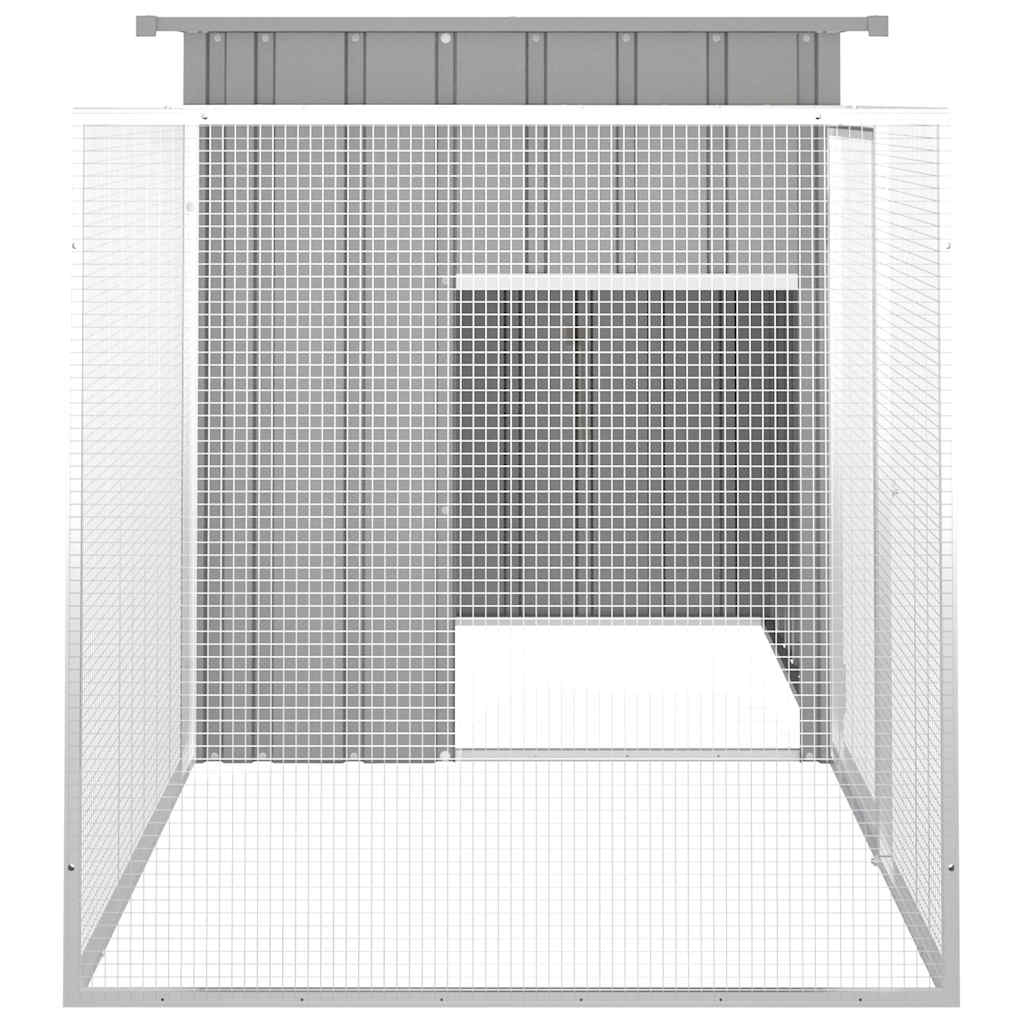 Chicken Cage Grey Galvanized steel 78.7 x 35.8 x 39.4 in