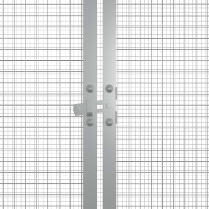 Chicken Cage Grey Galvanized steel 78.7 x 35.8 x 39.4 in