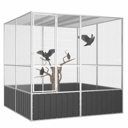 Bird Cage Anthracite Galvanized Steel Large Bird Cage