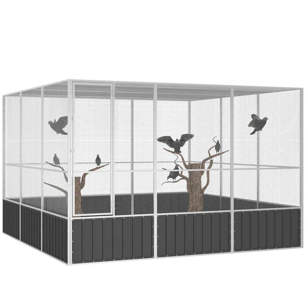 Bird Cage Anthracite Galvanized Steel Large Bird Cage