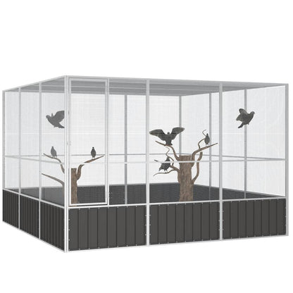 Bird Cage Anthracite Galvanized Steel Large Bird Cage