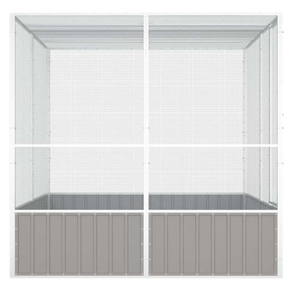 Bird Cage Grey Galvanized Steel Large Bird Cage Rectangular