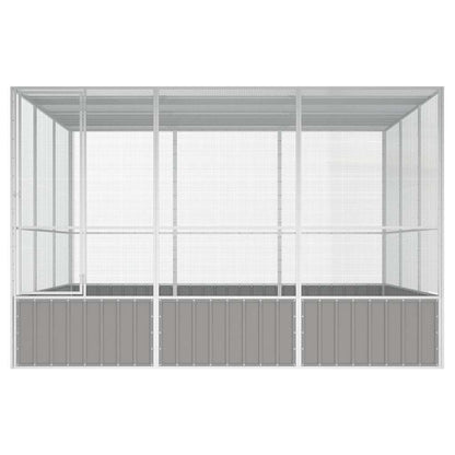 Bird Cage Grey Galvanized Steel Large Bird Cage Rectangular
