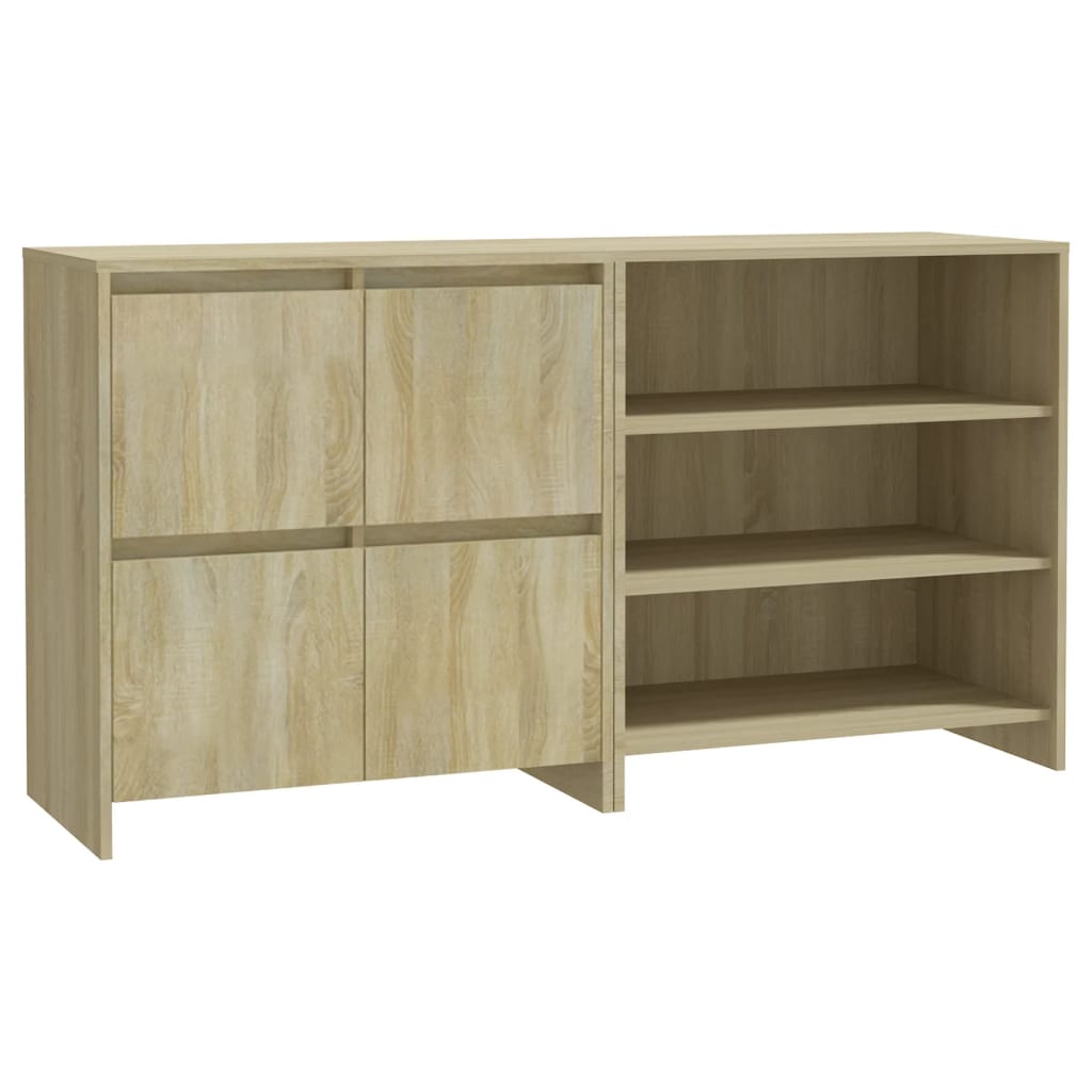 2 Piece Sideboard Sonoma Oak Engineered Wood