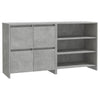 2 Piece Sideboard Concrete Grey Engineered Wood