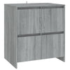 2 Piece Sideboard Grey Sonoma Engineered Wood