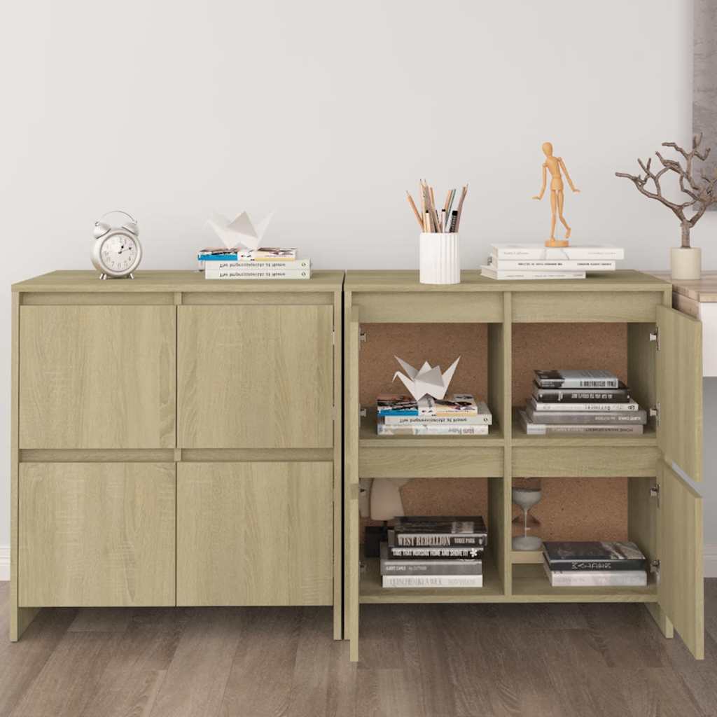 Sideboards 2 pcs Sonoma Oak 70x41x75 cm Engineered Wood