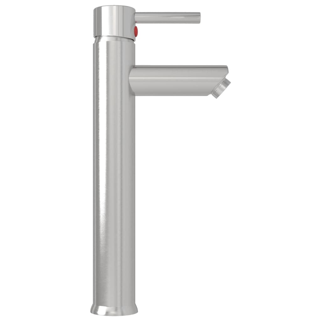 Bathroom Sink with Tap and Push Drain Frosted Tempered Glass