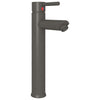Bathroom Sink with Tap and Push Drain Black Tempered Glass