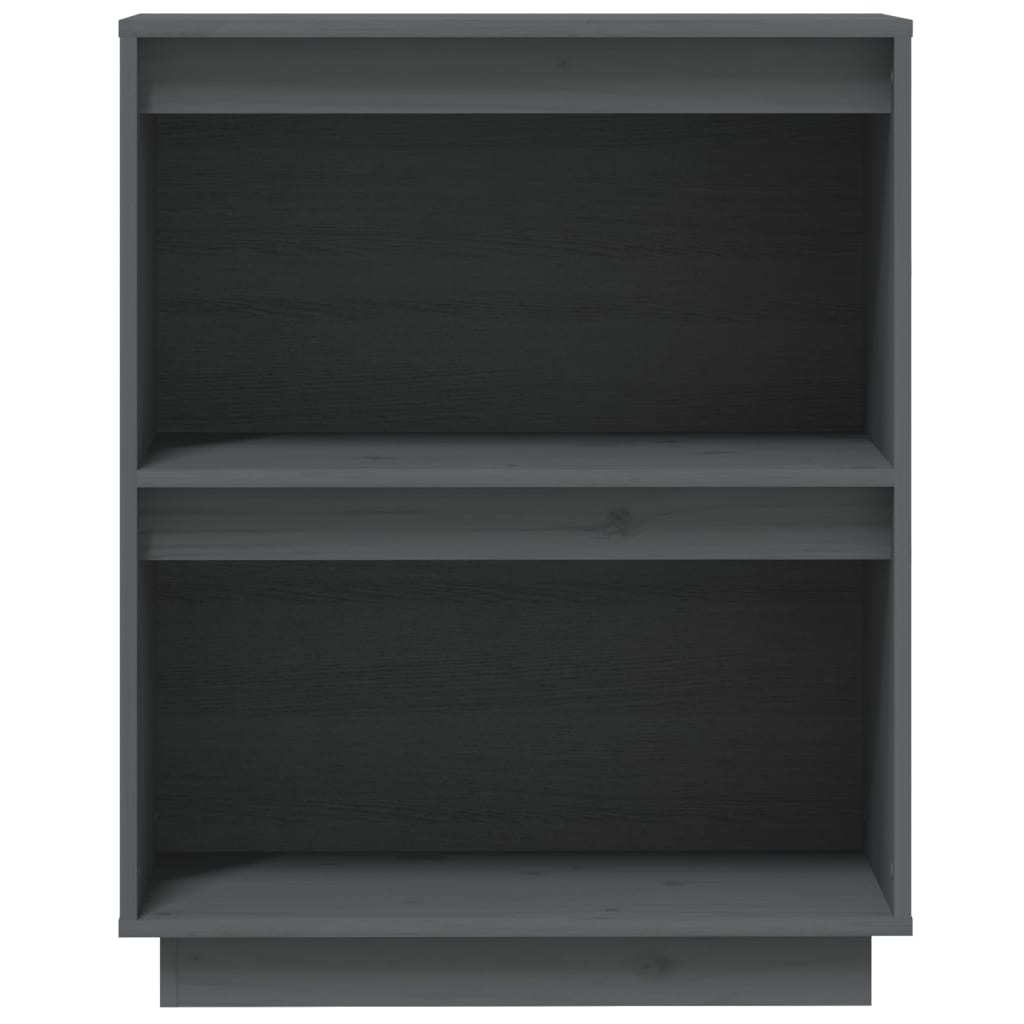 Console Cabinet Grey 60x34x75 cm Solid Wood Pine