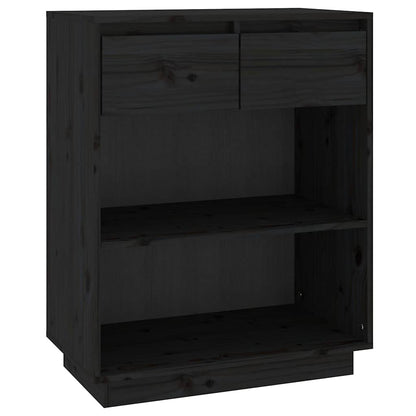 Console Cabinet | Black | Solid Pine Wood | Medium | Console Cabinet