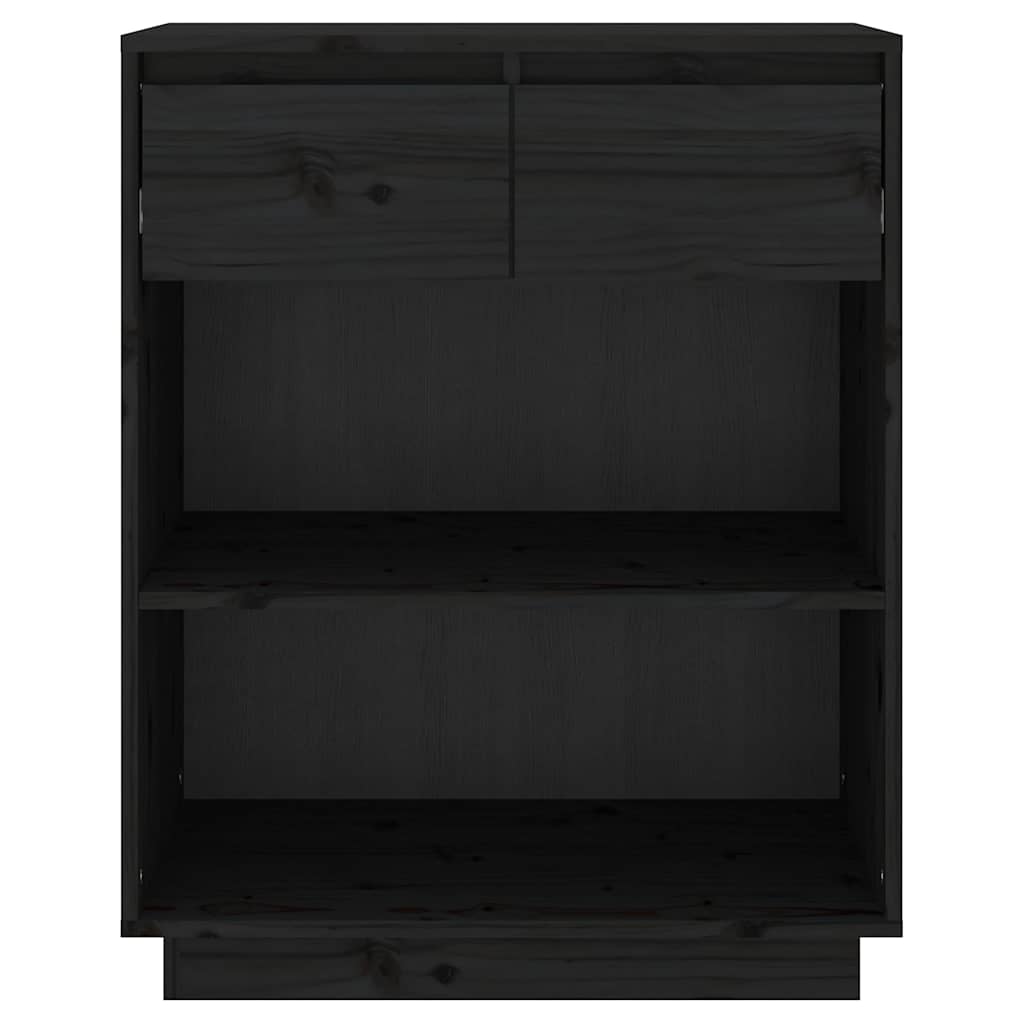 Console Cabinet | Black | Solid Pine Wood | Medium | Console Cabinet