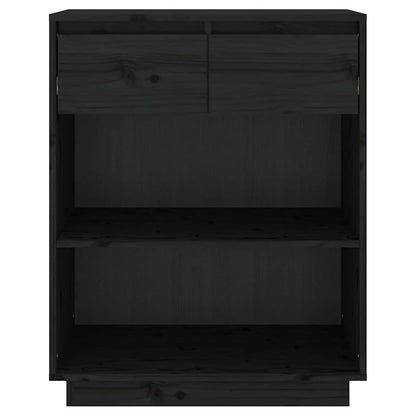 Console Cabinet | Black | Solid Pine Wood | Medium | Console Cabinet