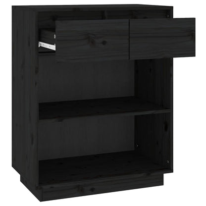 Console Cabinet | Black | Solid Pine Wood | Medium | Console Cabinet