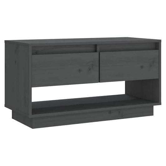 Tv Stand | Grey | Solid pine wood | Tv Stand | Rectangular | Minimalist
