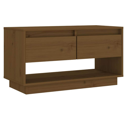 Tv Stand | Honey brown | Solid pine wood | Medium | Tv Stand