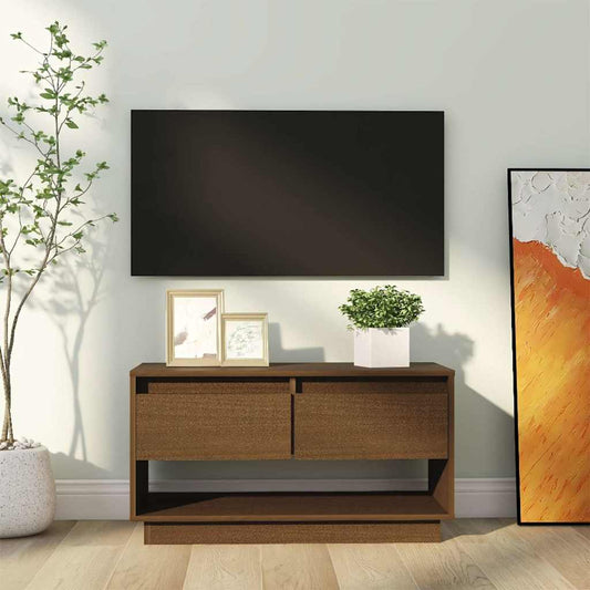 Tv Stand | Honey brown | Solid pine wood | Medium | Tv Stand