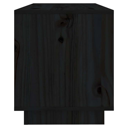 TV Stand | Black | Solid Pine Wood | Medium | TV Stand | Rectangular