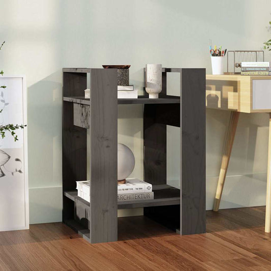 Book Cabinet | Grey | Solid pine wood | Medium | Book Cabinet
