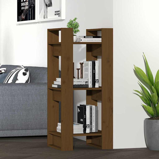 Book Cabinet | Honey brown | Solid pine wood | Medium | Book Cabinet