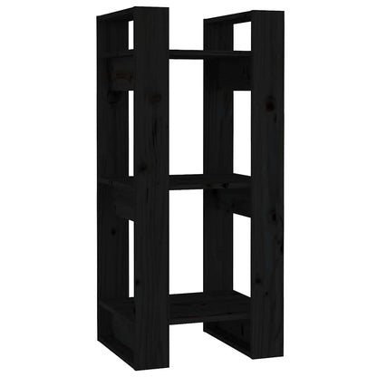 Book Cabinet | Black | Solid pine wood | Compact | Book Cabinet