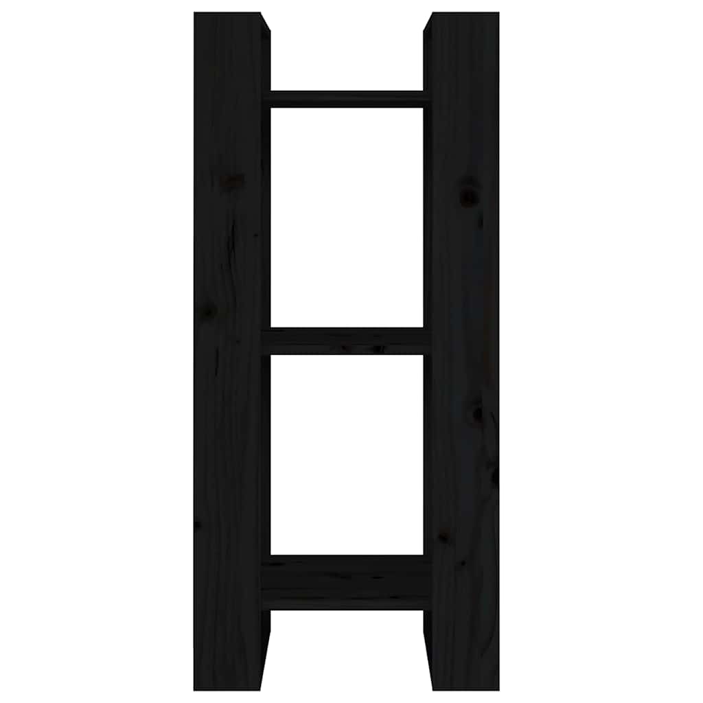 Book Cabinet | Black | Solid pine wood | Compact | Book Cabinet