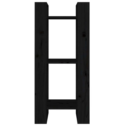 Book Cabinet | Black | Solid pine wood | Compact | Book Cabinet
