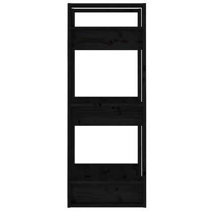 Book Cabinet | Black | Solid pine wood | Compact | Book Cabinet