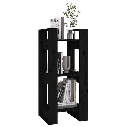 Book Cabinet | Black | Solid pine wood | Compact | Book Cabinet