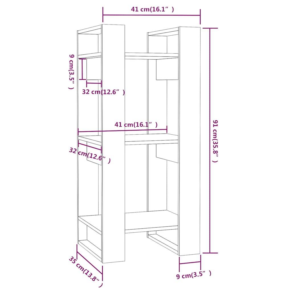 Book Cabinet | Black | Solid pine wood | Compact | Book Cabinet