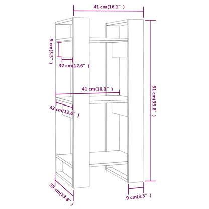 Book Cabinet | Black | Solid pine wood | Compact | Book Cabinet
