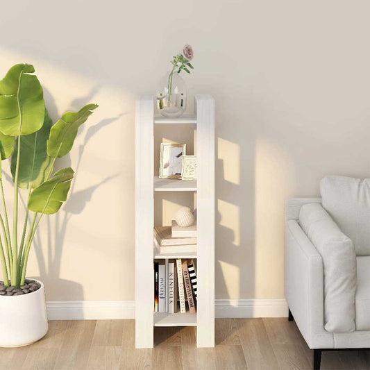 Book Cabinet | White | Solid Pine Wood | Medium | Book Cabinet