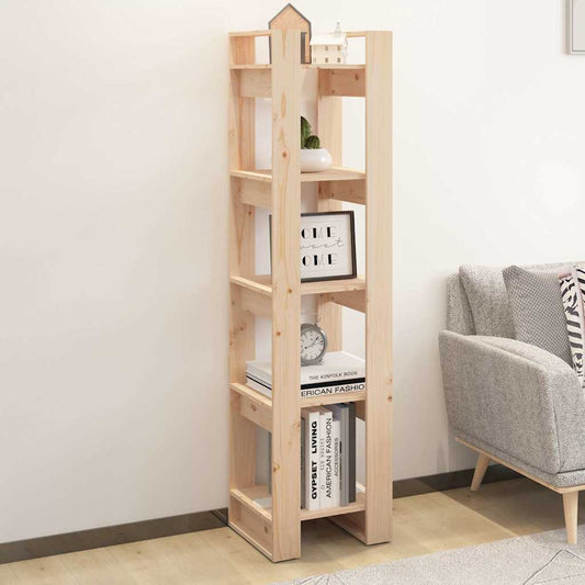 Book Cabinet | Natural wood | Solid Pine Wood | Medium | Book Cabinet