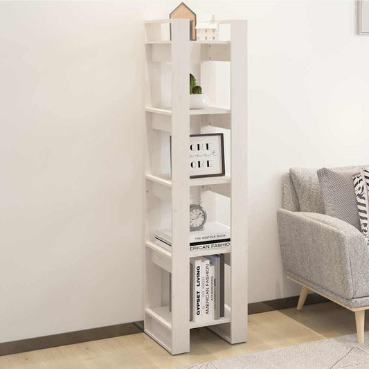 Book Cabinet | White | Solid pinewood | Medium | Book Cabinet